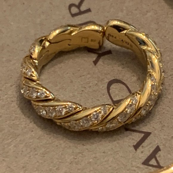 SOLD     David Yurman 18k Diamond Band - Picture 2 of 11